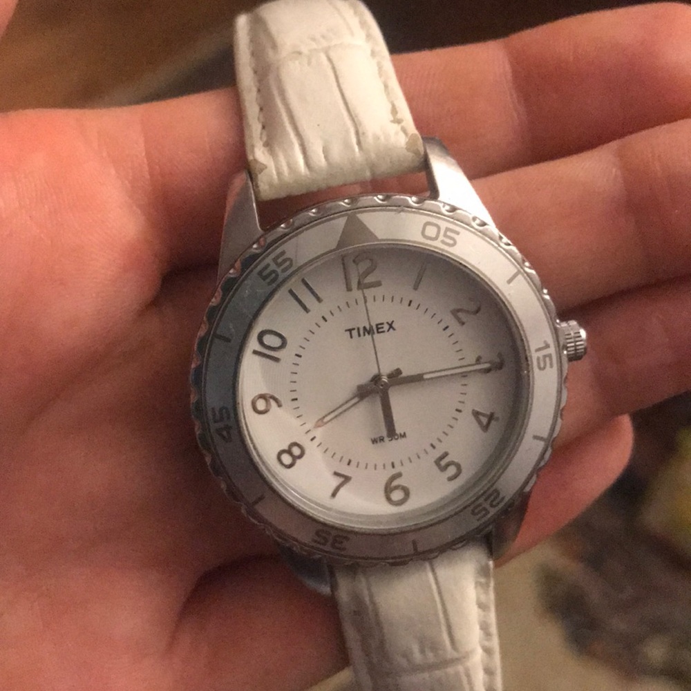 White Timex watch